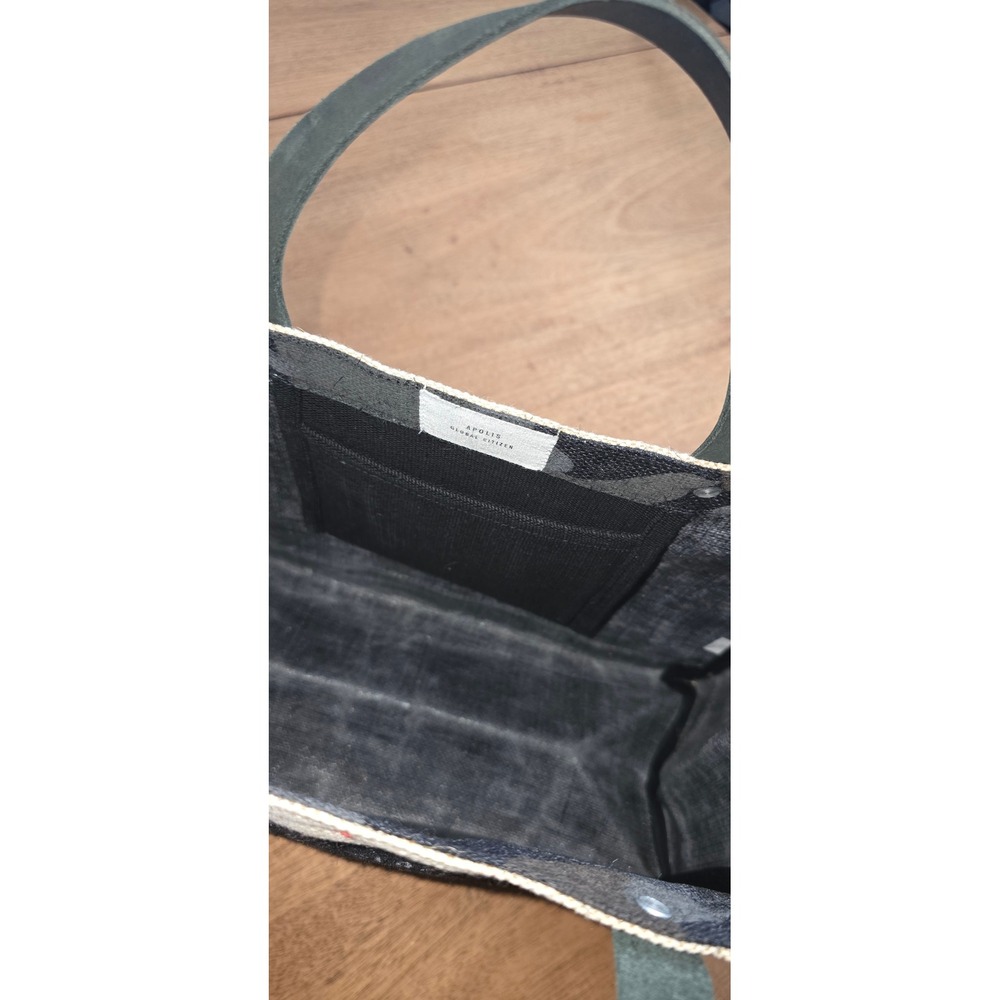 APOLIS woven natural handbag gray camo black woven natural all that jazz M NWT - Picture 8 of 12